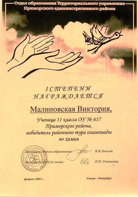 2002-2003 Малиновская (РО-химия)